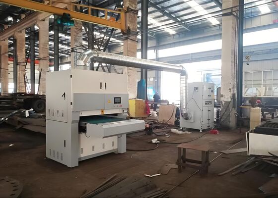 28KW मशीन शक्ति सीएनसी धातु प्लेट चमकाने की मशीन 2 फ़ीड मोटर