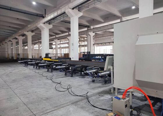 मैकेनिकल पार्किंग सिस्टम के लिए मॉडल BHD1250C सीएनसी I बीम ड्रिलिंग मार्किंग कटिंग मशीन लाइन