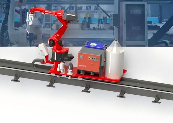2010mm Arm Span Orthogonal Rail Welding Robot For Crane Beam H-Shaped Steel Column 2010mm Arm Span Orthogonal Rail Welding Robot For Crane Beam H-Shaped Steel Column 2010 मिमी आर्म स्पैन ऑर्थोगोनल रेल वेल्डिंग रोबोट क्रेन बीम एच-आकार के स्टील कॉलम के लिए रोबोट